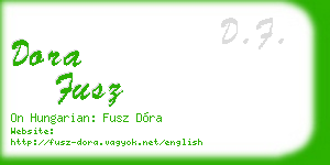 dora fusz business card