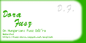 dora fusz business card